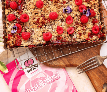 Blush Raspberry Crumble Bars | SMOOV