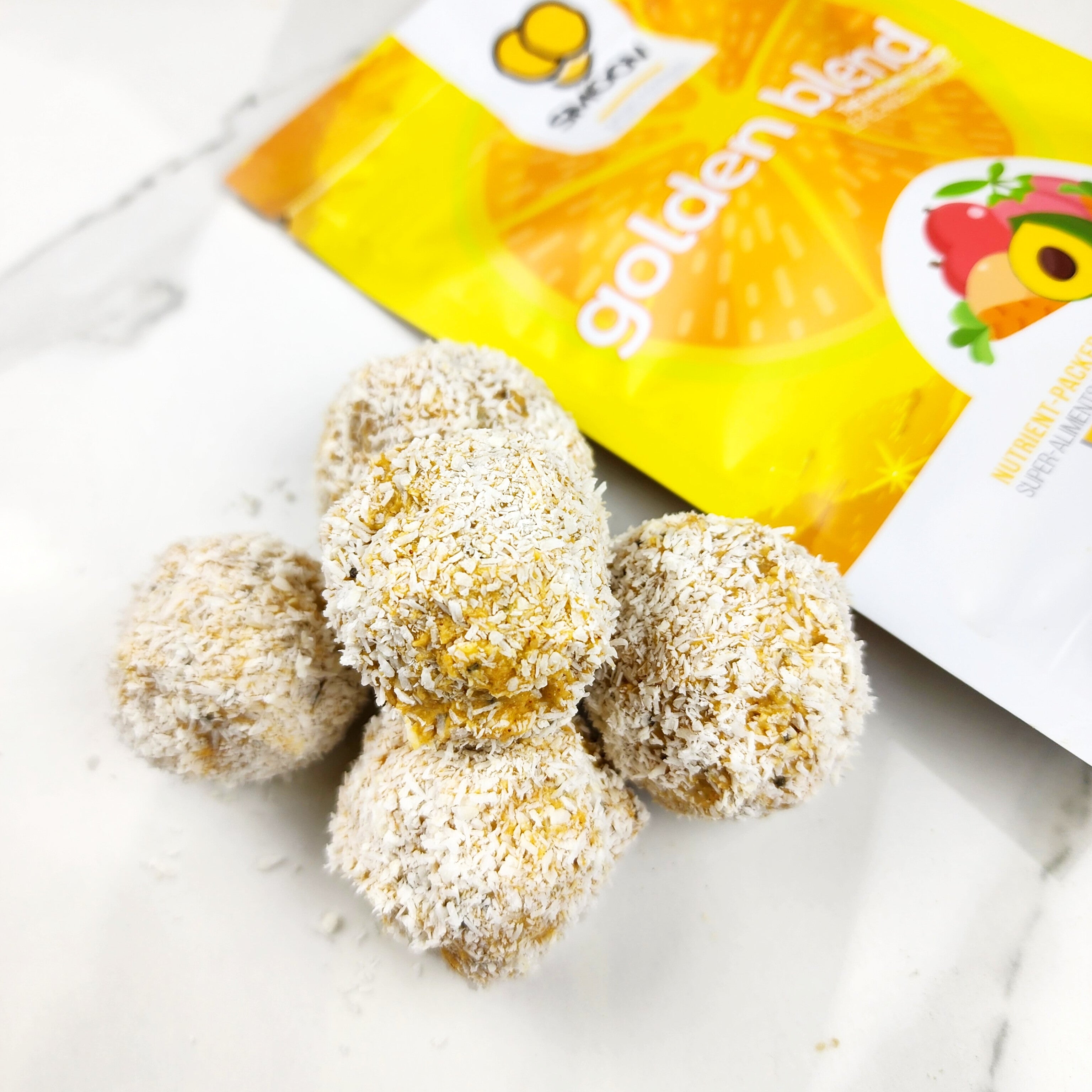 Golden Coconut Mango Truffles