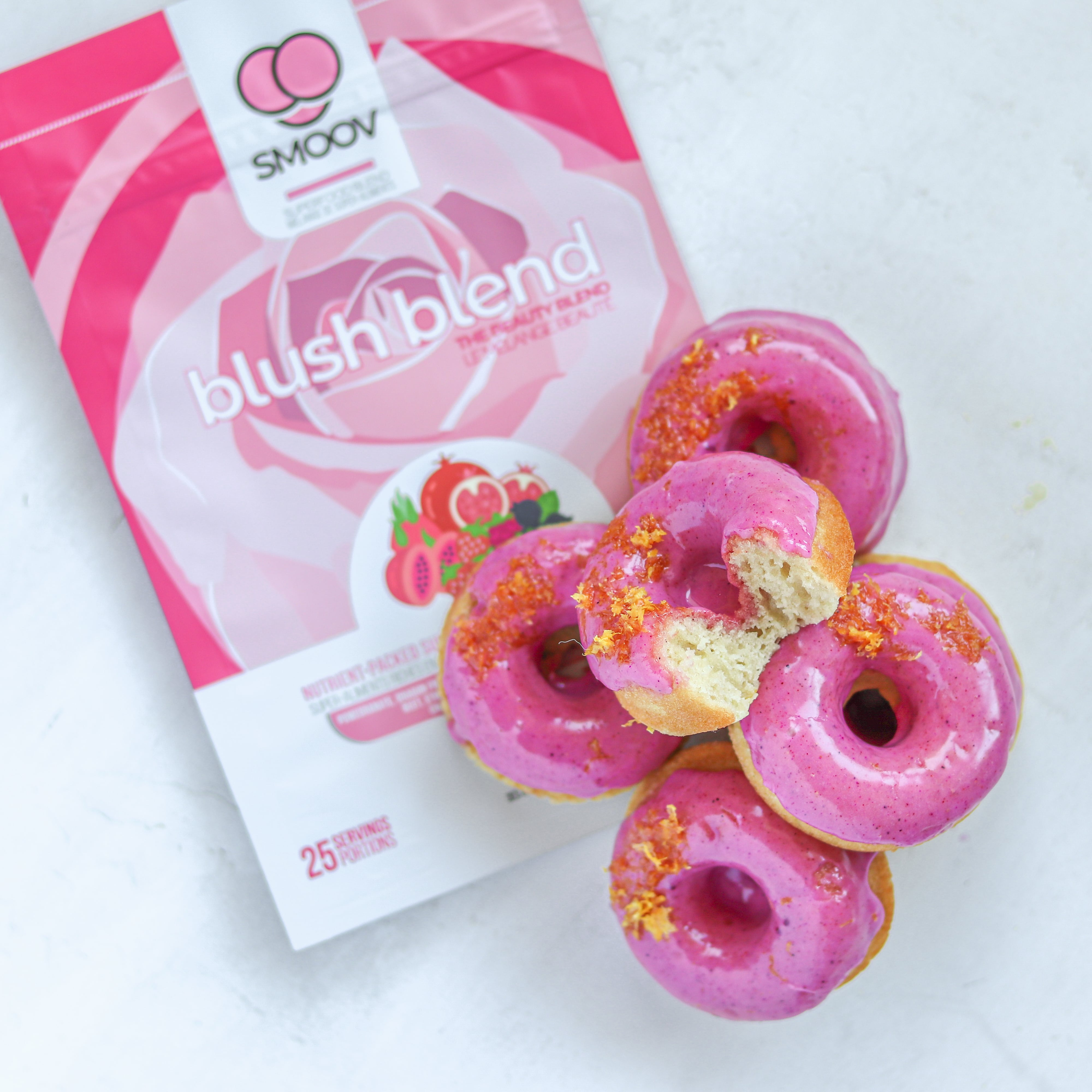 Baked Lemon & Blush Glazed Donuts