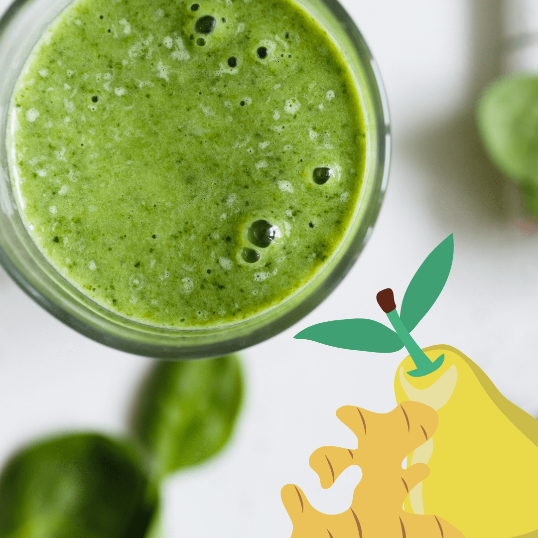 give this warming green smoothie a shot! Why? It's filled with fruits, veggies & superfoods. It's got the perfect touch of sweetness, a bit of spice and plenty of nutrients for this cold season