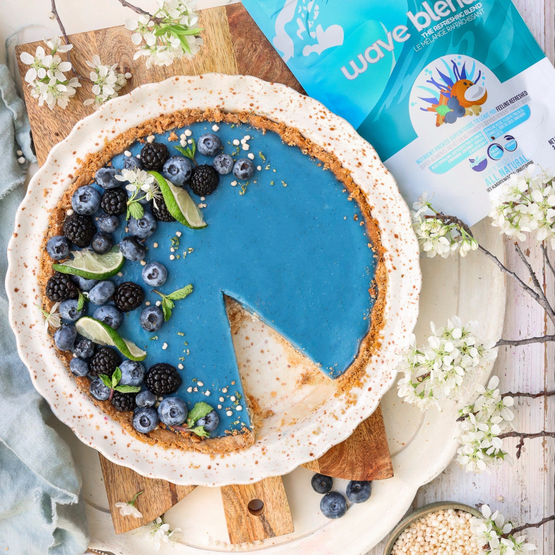 Nutrients from the ocean without the fishy taste- blue spirulina is behind the magic in our wave blend. Packed with nutrients and bursting with colour, a little bit of this natural superfood goes a long way!