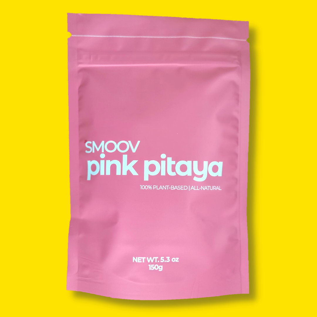 Pink pitaya (a.k.a red dragonfruit) is part of the magic in our blush blend. Native to tropical areas, this exotic looking fruit is packed with beauty vitamins and mixes into a deep pink.