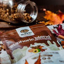 Load image into Gallery viewer, Peanut Butter Chocolate Granola made using Smoov's euphoric blend. Plant-based superfoods to help boost mood and adaptogens for stress