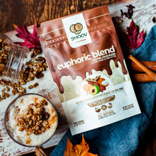 Load image into Gallery viewer, Chocolate Chia Pudding made using Smoov's euphoric blend. Plant-based superfoods to help boost mood and adaptogens for stress